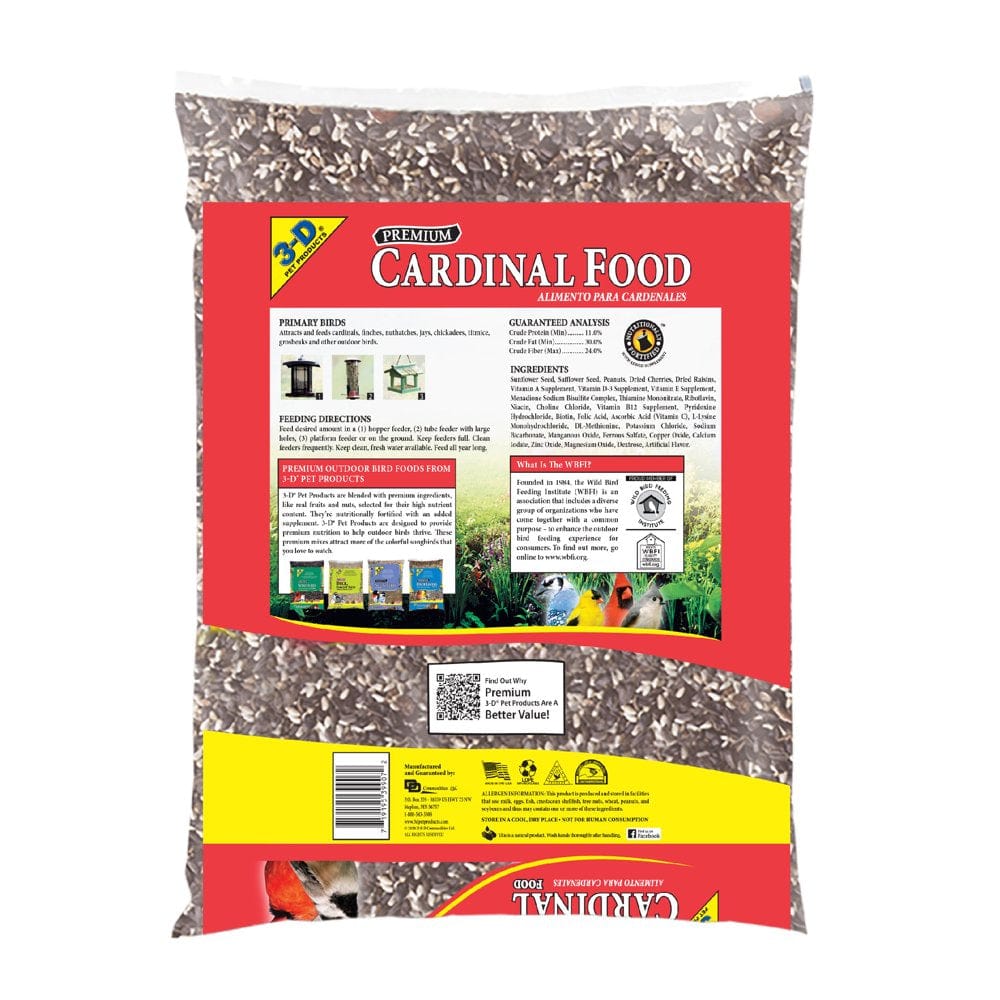 3-D Pet Products Premium Cardinal Blend Wild Bird Food, 5 Lb. Animals & Pet Supplies > Pet Supplies > Bird Supplies > Bird Food D & D Commodities   