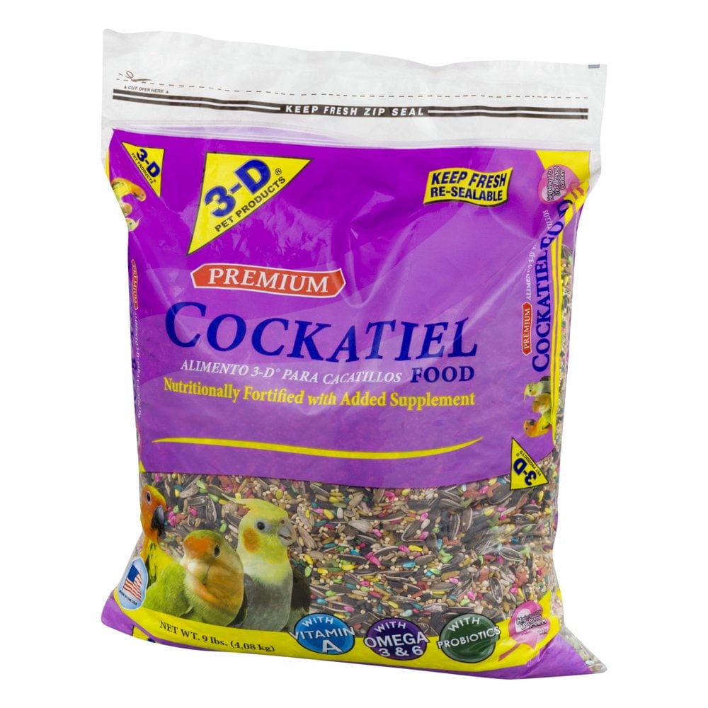3-D Pet Products Premium Cockatiel Mix Bird Food, Seeds; 9 Lb. Bag Animals & Pet Supplies > Pet Supplies > Bird Supplies > Bird Food D & D Commodities   