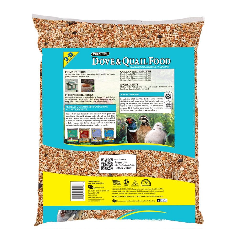 3-D Pet Products Premium Dove & Quail Wild Bird Food, 6 Lb. Animals & Pet Supplies > Pet Supplies > Bird Supplies > Bird Food D & D Commodities   