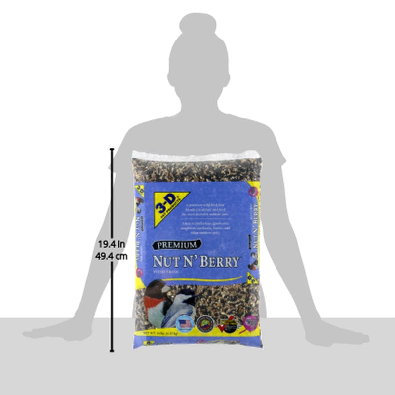 3-D Pet Products Premium Nut N' Berry Blend Wild Bird Food, 14 Lb. Animals & Pet Supplies > Pet Supplies > Bird Supplies > Bird Food D & D Commodities   