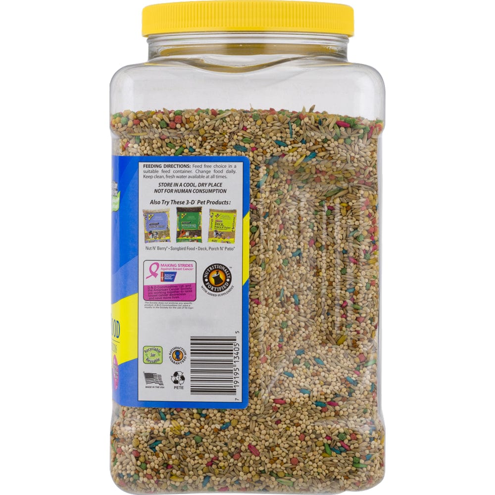 3-D Pet Products Premium Parakeet Bird Food, Seeds; 5 Lb. Jar Animals & Pet Supplies > Pet Supplies > Bird Supplies > Bird Food D & D Commodities   