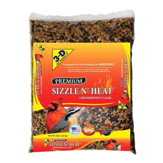 3-D Pet Products Premium Sizzle N' Heat Wild Bird Food, 5 Lb. Animals & Pet Supplies > Pet Supplies > Bird Supplies > Bird Food D & D Commodities   