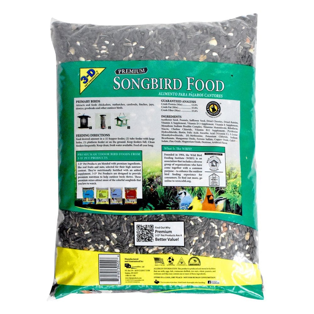 3-D Pet Products Premium Songbird Blend Wild Bird Food, 14 Lb. Animals & Pet Supplies > Pet Supplies > Bird Supplies > Bird Food D & D Commodities   