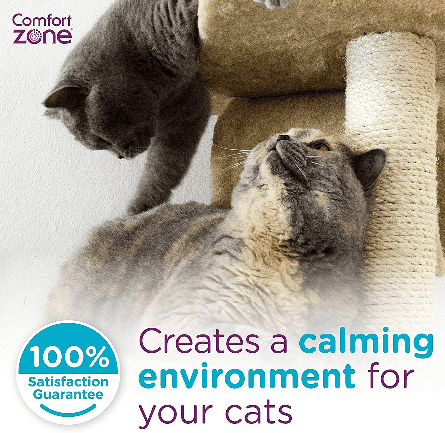 3 Diffusers plus 6 Refills | Comfort Zone Multi-Cat Calming Kit (Value Pack) for a Peaceful Home | Veterinarian Recommend | Stop Cat Fighting and Reduce Spraying & Other Problematic Behaviors Animals & Pet Supplies > Pet Supplies > Cat Supplies > Cat Beds Comfort Zone   