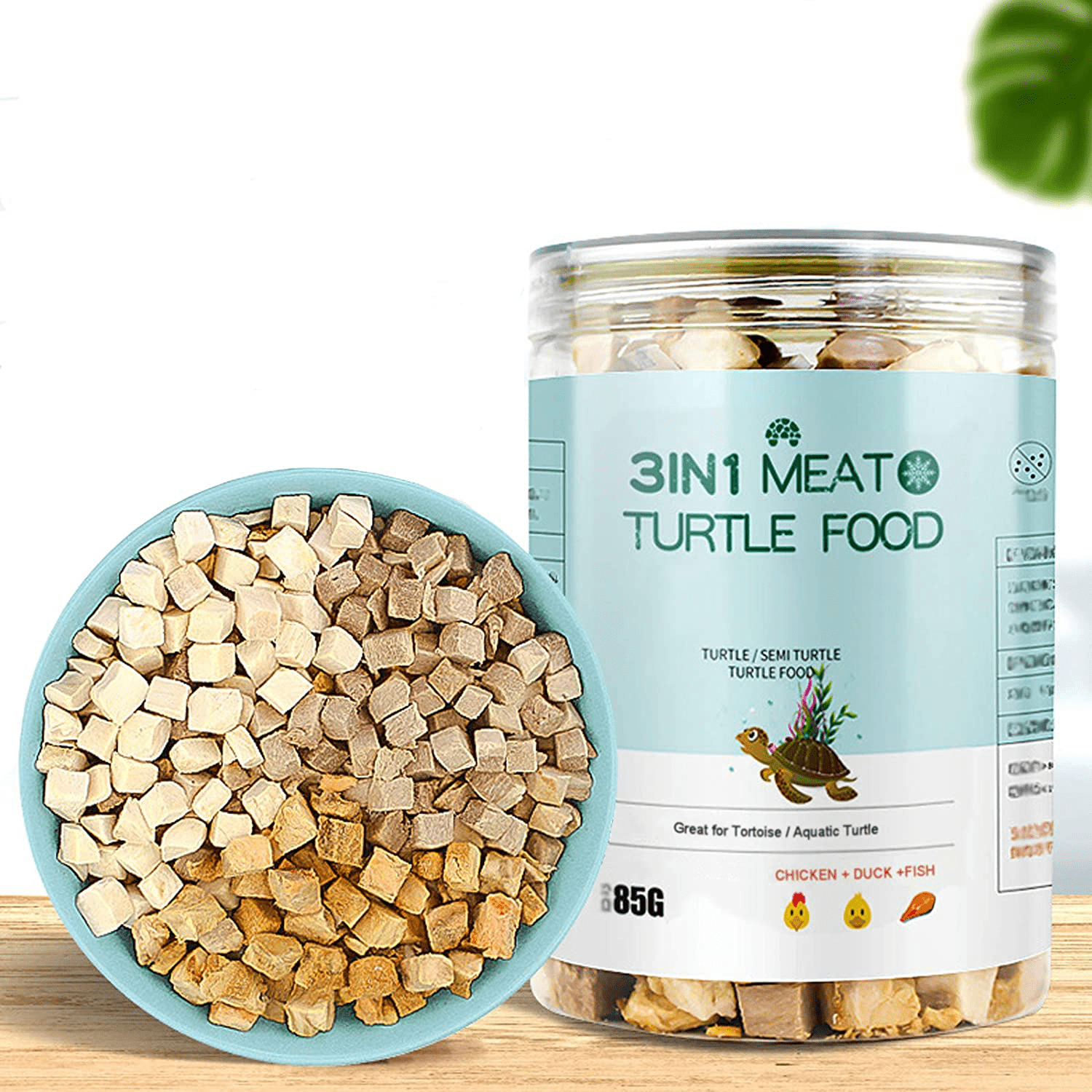 3 in 1 Meat Turtle Food - Chicken & Duck & Fish Meat Natural Freeze Dried Human-Grade Turtle Treats Animals & Pet Supplies > Pet Supplies > Reptile & Amphibian Supplies > Reptile & Amphibian Food BNYEE   