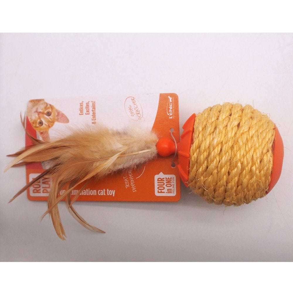 3 in 1 Multi-Functional Cat Toy, round Shape in Orange Animals & Pet Supplies > Pet Supplies > Cat Supplies > Cat Toys L'chic   