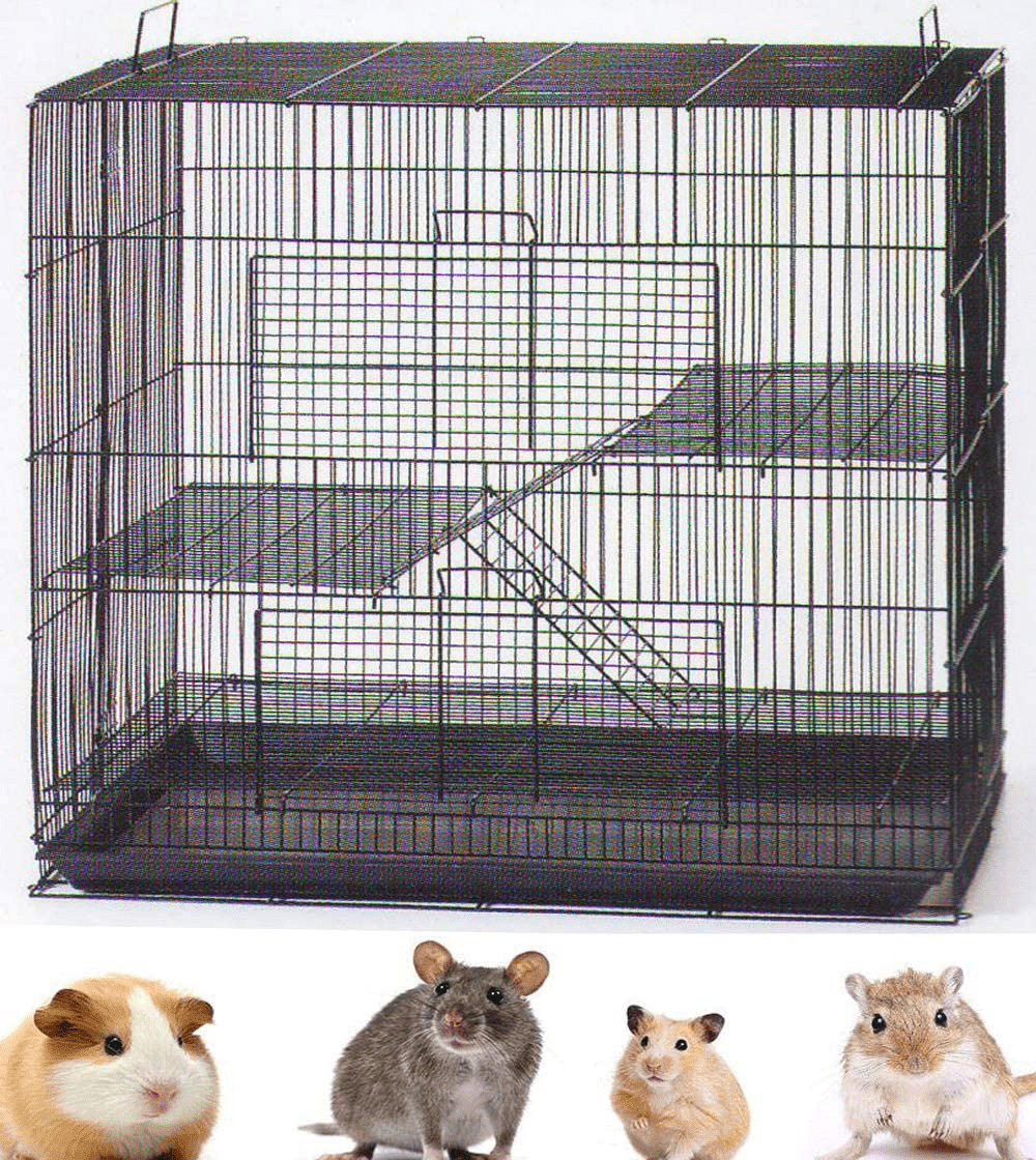 3 Levels Ferret Chinchilla Hamster Suger Glider Gerbil Rats Mouse Mice Guinea Pig Rodent Degu Dagus Small Animal Cage, Tight 3/8-Inch Bar Spacing Animals & Pet Supplies > Pet Supplies > Small Animal Supplies > Small Animal Habitats & Cages Mcage   