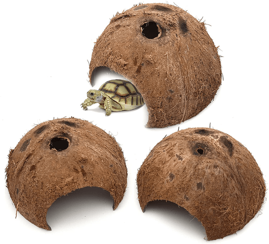 3-Pack Coconut Shell Hideouts for Reptiles Amphibians (Fishes Bearded Dragons Hamster Tortoise Hermit Crab) Animals & Pet Supplies > Pet Supplies > Reptile & Amphibian Supplies > Reptile & Amphibian Substrates TonGass   