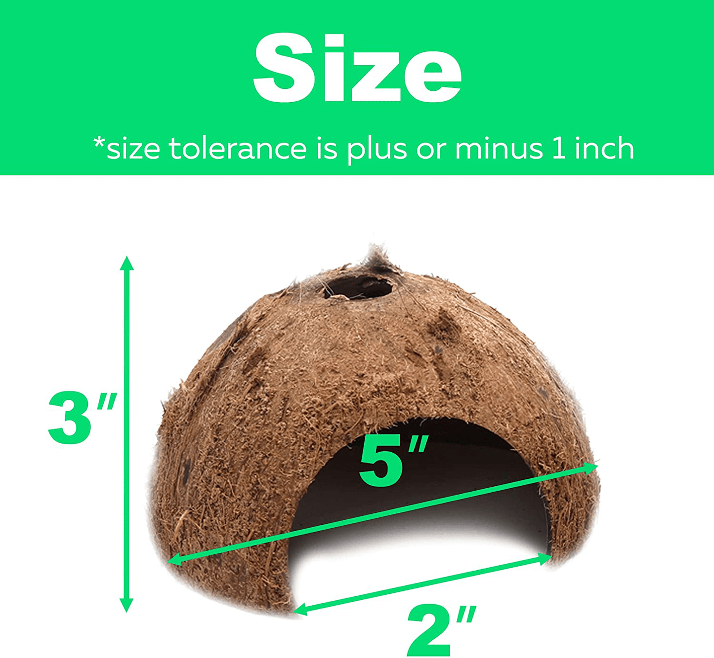 3-Pack Coconut Shell Hideouts for Reptiles Amphibians (Fishes Bearded Dragons Hamster Tortoise Hermit Crab) Animals & Pet Supplies > Pet Supplies > Reptile & Amphibian Supplies > Reptile & Amphibian Habitat Accessories TonGass   