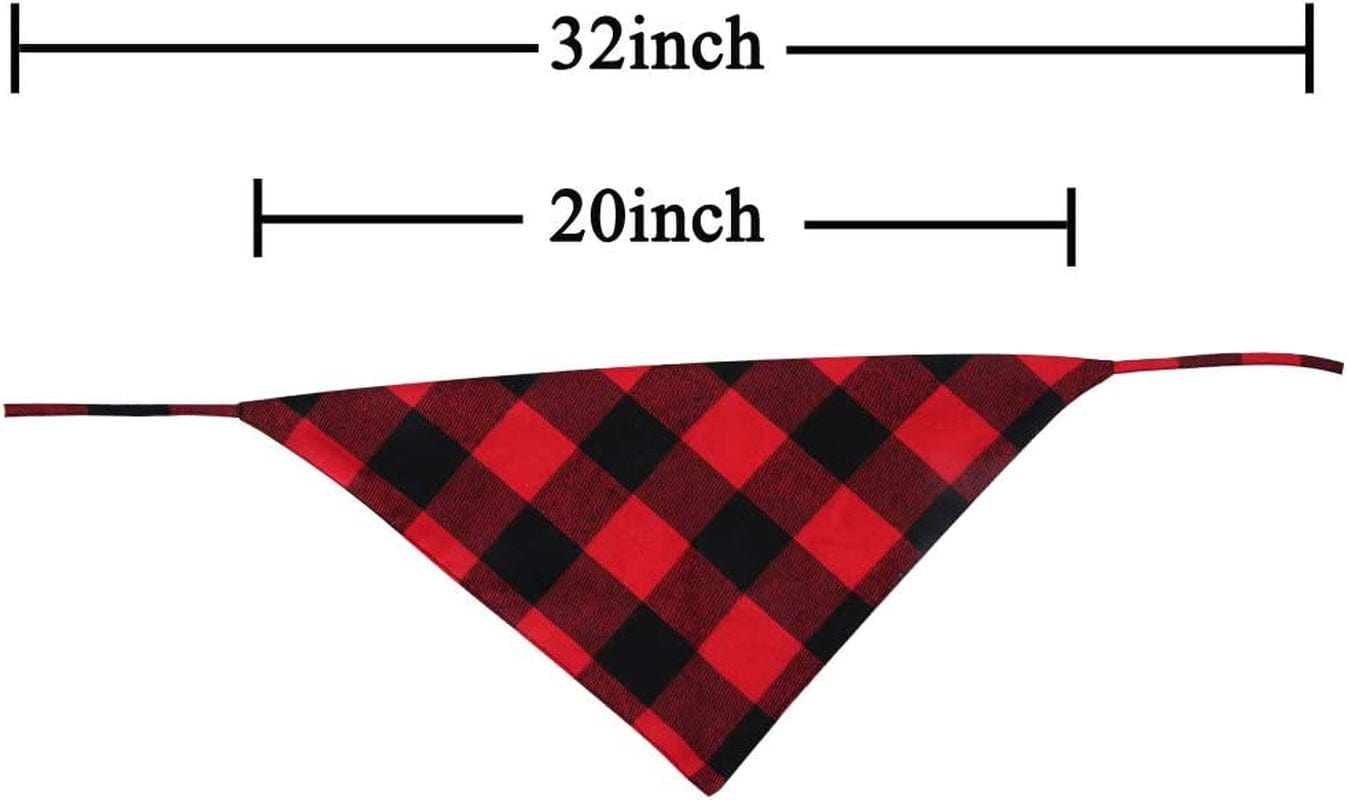 3 Pack Dog Bandana Plaid Reversible Triangle Bibs Scarf Accessories for Dogs Cats Pets Large Animals & Pet Supplies > Pet Supplies > Dog Supplies > Dog Apparel KZHAREEN   