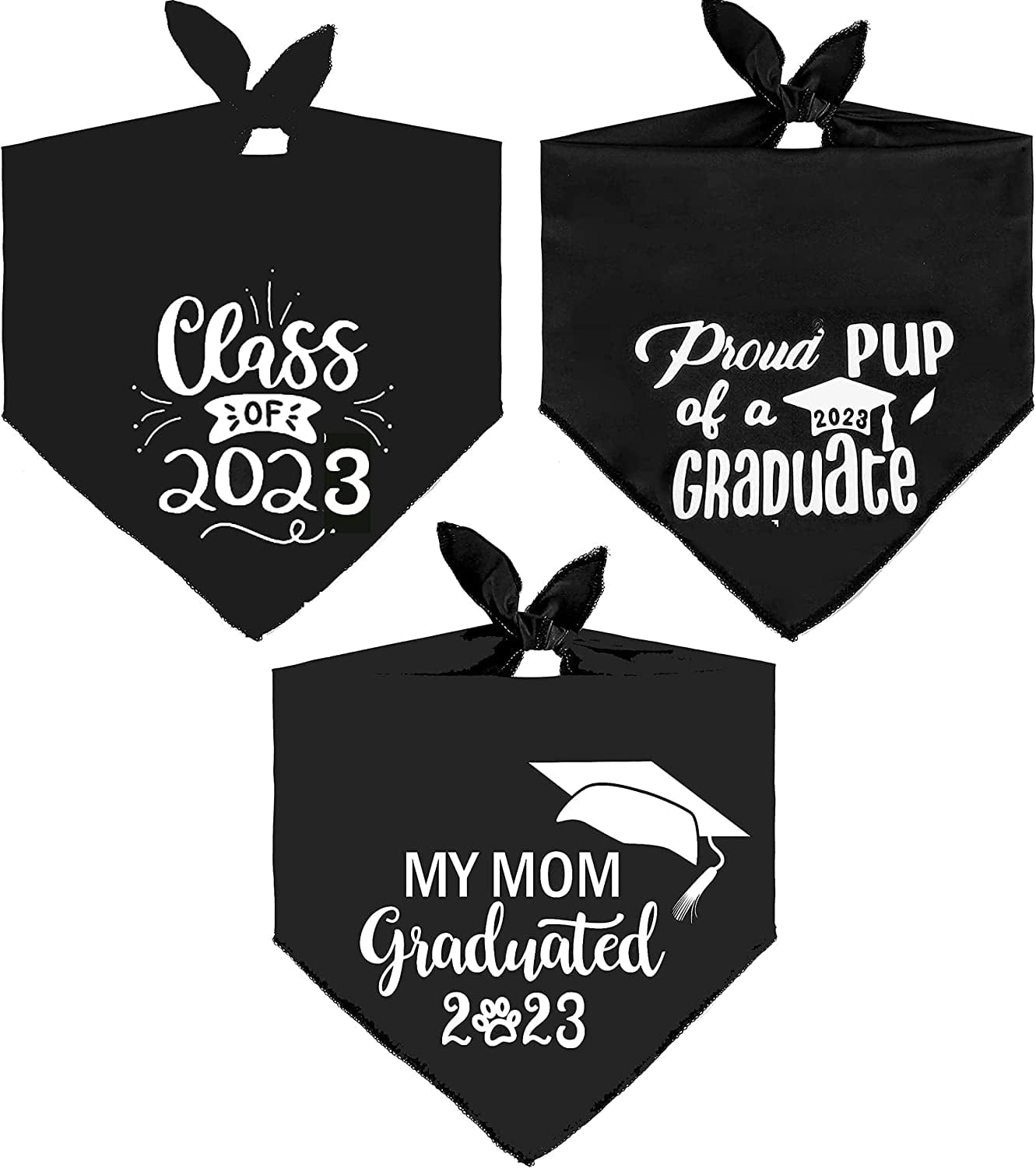 3 Pack Dog Graduation Bandana, My Mom Graduated Dog Bandana, Proud Pup of a 2023 Graduate Bandana for Small Medium Large Dogs Pet Animals & Pet Supplies > Pet Supplies > Dog Supplies > Dog Apparel JPB   