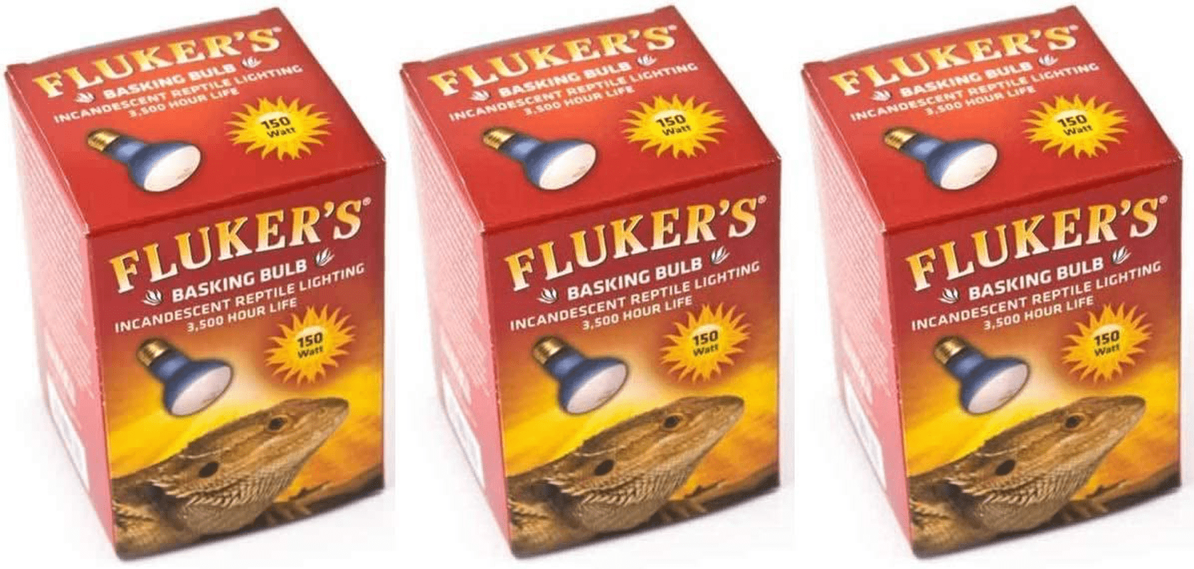 (3 Pack) Fluker'S Basking Spotlight Bulbs for Reptiles 150 Watt
