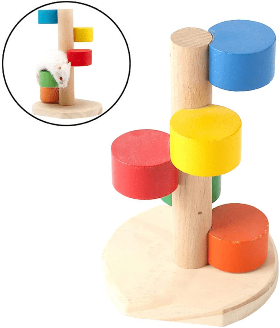 3 Pack Hamster Climbing Toy Wooden Swing Ladder and Resting Platform for Dwarf Hamster Animals & Pet Supplies > Pet Supplies > Small Animal Supplies > Small Animal Habitat Accessories Wontee   