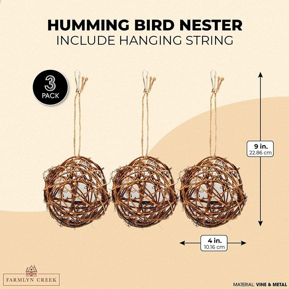 3 Pack Hanging Bird Toys for Hummingbirds, Foraging Nester Toy, 4" Animals & Pet Supplies > Pet Supplies > Bird Supplies > Bird Toys Juvo Plus   