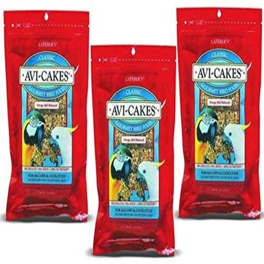 (3 Pack) Lafeber Company Avi-Cakes Macaw and Cockatoo Treat (1 Pound per Pack), 100% Nutritionally Complete by Brand Lafeber Animals & Pet Supplies > Pet Supplies > Bird Supplies > Bird Treats Lafeber Company   