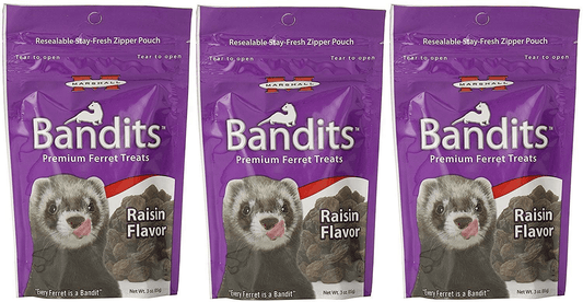 (3 Pack) Marshall Bandits Ferret Treat, 3-Ounce, Raisin Animals & Pet Supplies > Pet Supplies > Small Animal Supplies > Small Animal Treats Marshall   