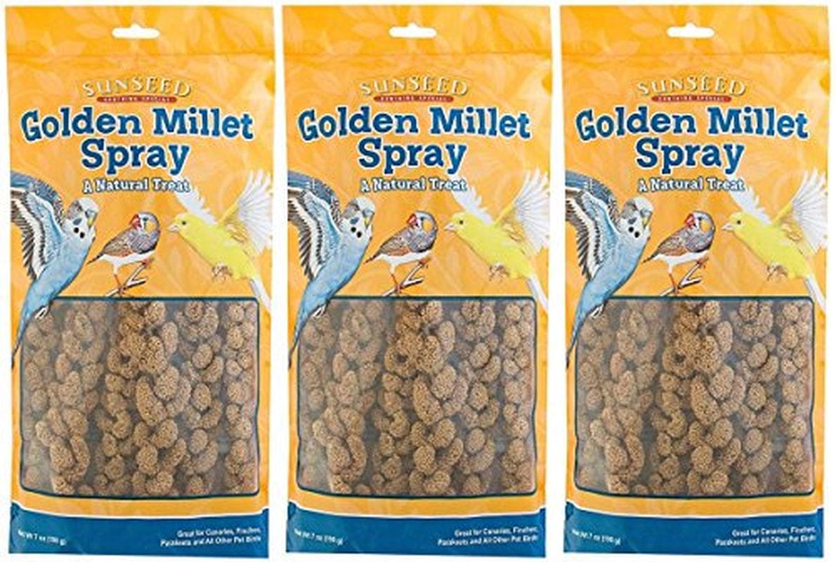 (3 Pack) Sun Seed Company Millet Spray Treats - 4-Ounce Each Animals & Pet Supplies > Pet Supplies > Bird Supplies > Bird Treats SunSeed   