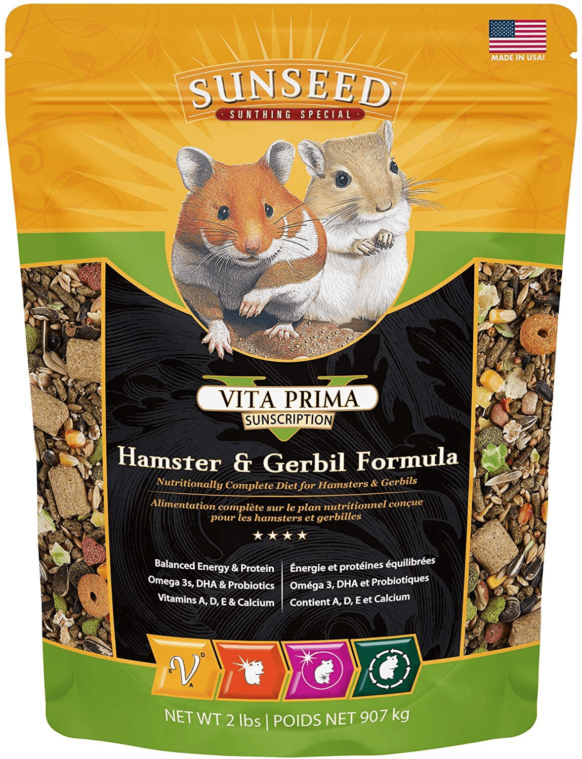 (3 Pack) Vitakraft Vita Prima Hamster and Gerbil Formula - 6 Pounds Total Animals & Pet Supplies > Pet Supplies > Small Animal Supplies > Small Animal Food Vitakraft   