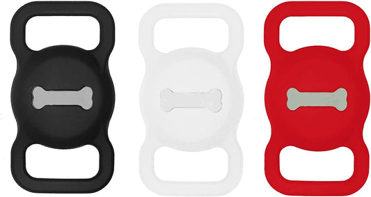 3 Packs Airtag Dog Collar Holder Waterproof, Silicone Dog Airtag Holder with Cute Bone Pattern, Portable Anti-Lost Airtag Holder for Pets Collar Cat Backpack Electronics > GPS Accessories > GPS Cases ximecrto   