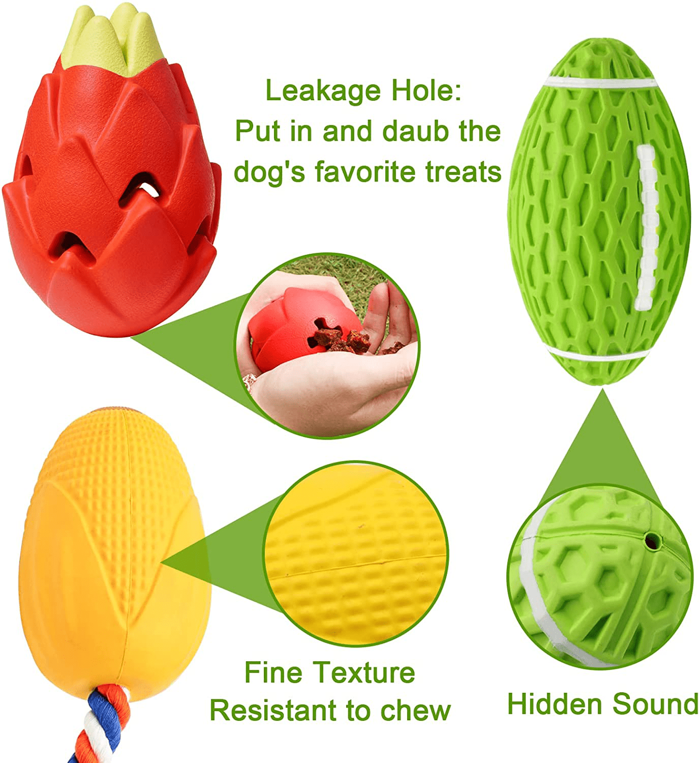 3 Pcs Dog Chew Toys, Dog Toys for Aggressive Chewers, Interactive Dog Toys Squeaky Dog Toys for Large Medium Small Dogs, Tough Dog Toys Durable Dog Toys for Aggressive Chewers Large Breed Animals & Pet Supplies > Pet Supplies > Dog Supplies > Dog Toys Majhulla   