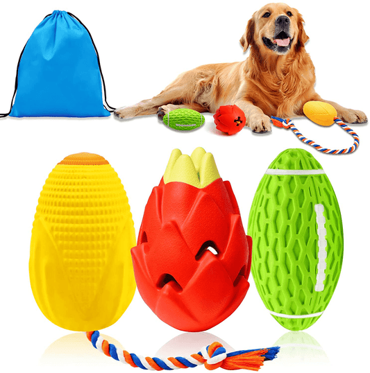 3 Pcs Dog Chew Toys, Dog Toys for Aggressive Chewers, Interactive Dog Toys Squeaky Dog Toys for Large Medium Small Dogs, Tough Dog Toys Durable Dog Toys for Aggressive Chewers Large Breed Animals & Pet Supplies > Pet Supplies > Dog Supplies > Dog Toys Majhulla   