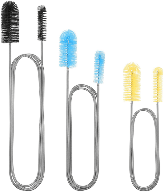 3 Pieces Aquarium Filter Brush Stainless Flexible Cleaning Brush Double-Ended Hose Brush Stainless Steel Spring for Fish Tank Aquarium U-Shape, Bent Pipes, 3 Color Animals & Pet Supplies > Pet Supplies > Fish Supplies > Aquarium Cleaning Supplies Patelai 61.02 inches, 78.74 inches  