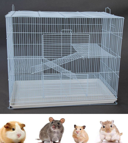 3-Tiers Small Animal Critter House Habitat Cage with Narrow 3/8-Inch Wire Spacing for Guinea Pig Ferret Chinchilla Sugar Glider Rats Mice Hamster Hedgehog Gerbil Animals & Pet Supplies > Pet Supplies > Small Animal Supplies > Small Animal Habitats & Cages Mcage   