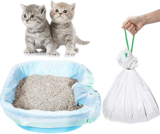 30 Count Cat Litter Liners Cat Litter Bags Cat Litter Box Liners Kitty Litter Bags Litter Pan Liners Jumbo Drawstring Large Litter Bags Thick Kitty Litter Bags for Cat Kitten Litter Box, 36 X 19 Inch Animals & Pet Supplies > Pet Supplies > Cat Supplies > Cat Litter Box Liners Chinco   