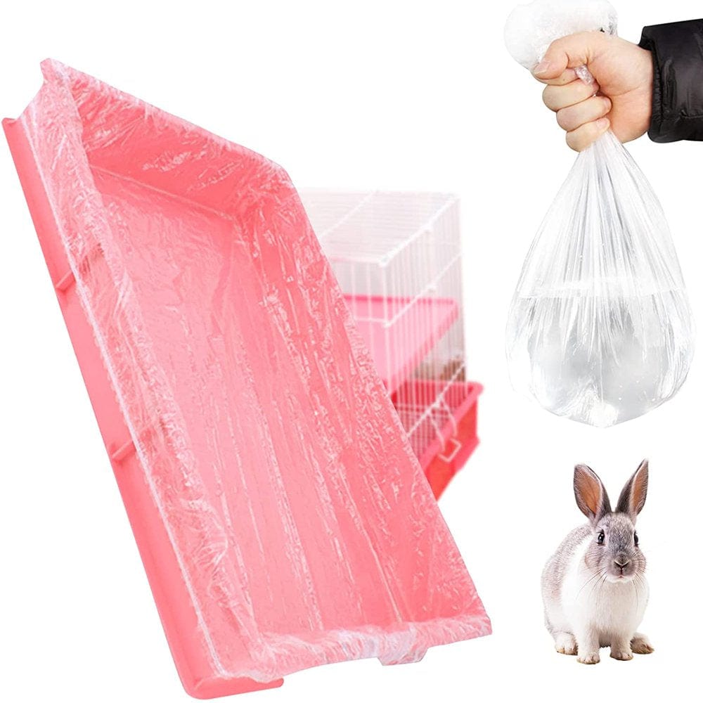 30 Pcs Disposable Rabbit Cage Liner, Disposable Rabbit Leak Proof Cage Liners Small Animal Bedding Litter Pan Bags Universal Toilet Film for Bunny Guinea Pigs Animals & Pet Supplies > Pet Supplies > Small Animal Supplies > Small Animal Bedding World Bossmission 35*25  