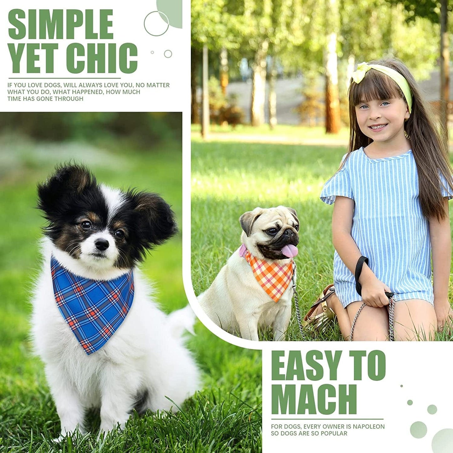 30 Pieces Dog Bandana Plaid Pet Bandana Checked Dog Bib Scarf Adjustable and Washable Dog Triangle Scarf Dog Kerchiefs Dog Handkerchiefs for Small to Medium Dog Puppy Cat (Cute Style) Animals & Pet Supplies > Pet Supplies > Dog Supplies > Dog Apparel Frienda   