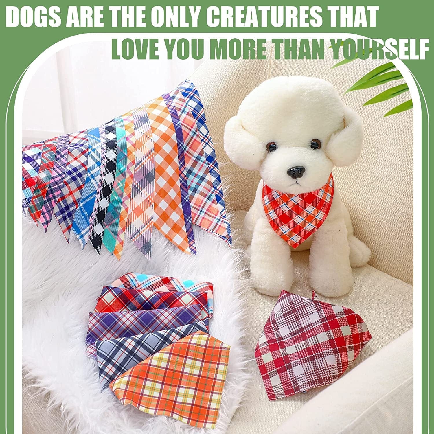 30 Pieces Dog Bandana Plaid Pet Bandana Checked Dog Bib Scarf Adjustable and Washable Dog Triangle Scarf Dog Kerchiefs Dog Handkerchiefs for Small to Medium Dog Puppy Cat (Cute Style) Animals & Pet Supplies > Pet Supplies > Dog Supplies > Dog Apparel Frienda   