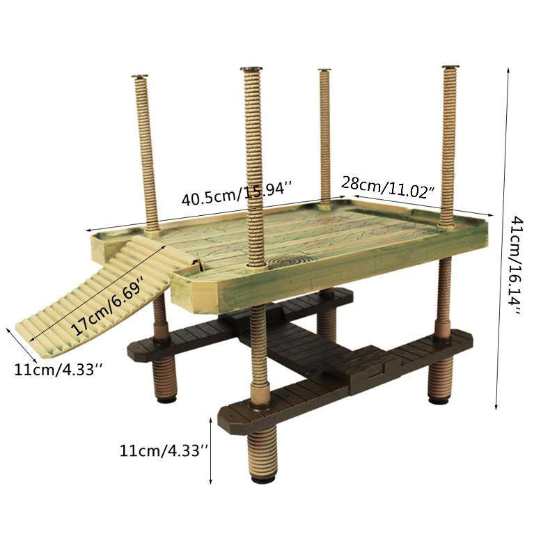 OOKWE Turtle Climbing Basking Platform Tortoise Sunbathe Pier Reptile Ramp Floating Island for Turtle Tank Aquarium Ornaments Amphibian Leisure Square Table Animals & Pet Supplies > Pet Supplies > Small Animal Supplies > Small Animal Habitat Accessories OOKWE   