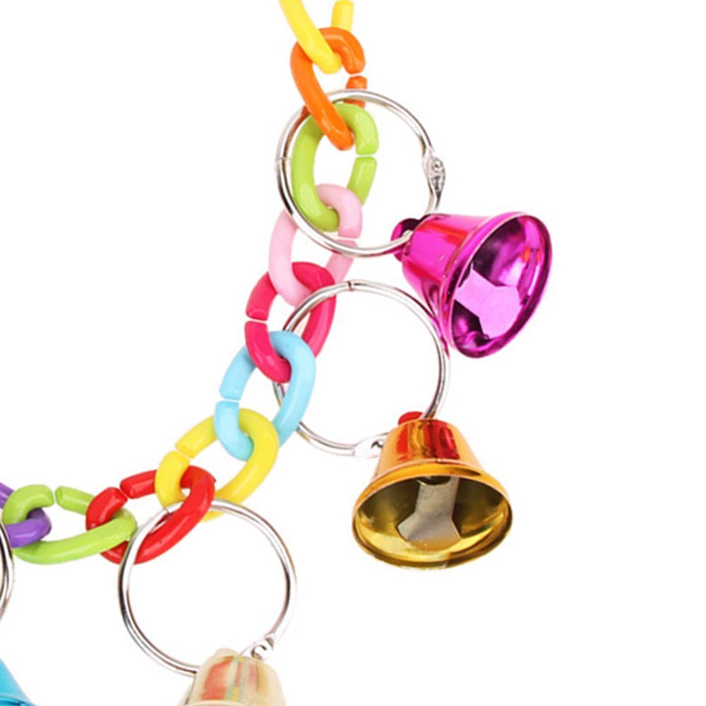 Meidiya 2Pcs Bird Parrot Ringer Bells Toys,Bird Colourful Hanging Swing Bridge Ladder Pet Hamster Parrot Acrylic Chew Perch Metal Bell Birds Toy Lovebird Cage Accessories Animals & Pet Supplies > Pet Supplies > Bird Supplies > Bird Ladders & Perches Meidiya   