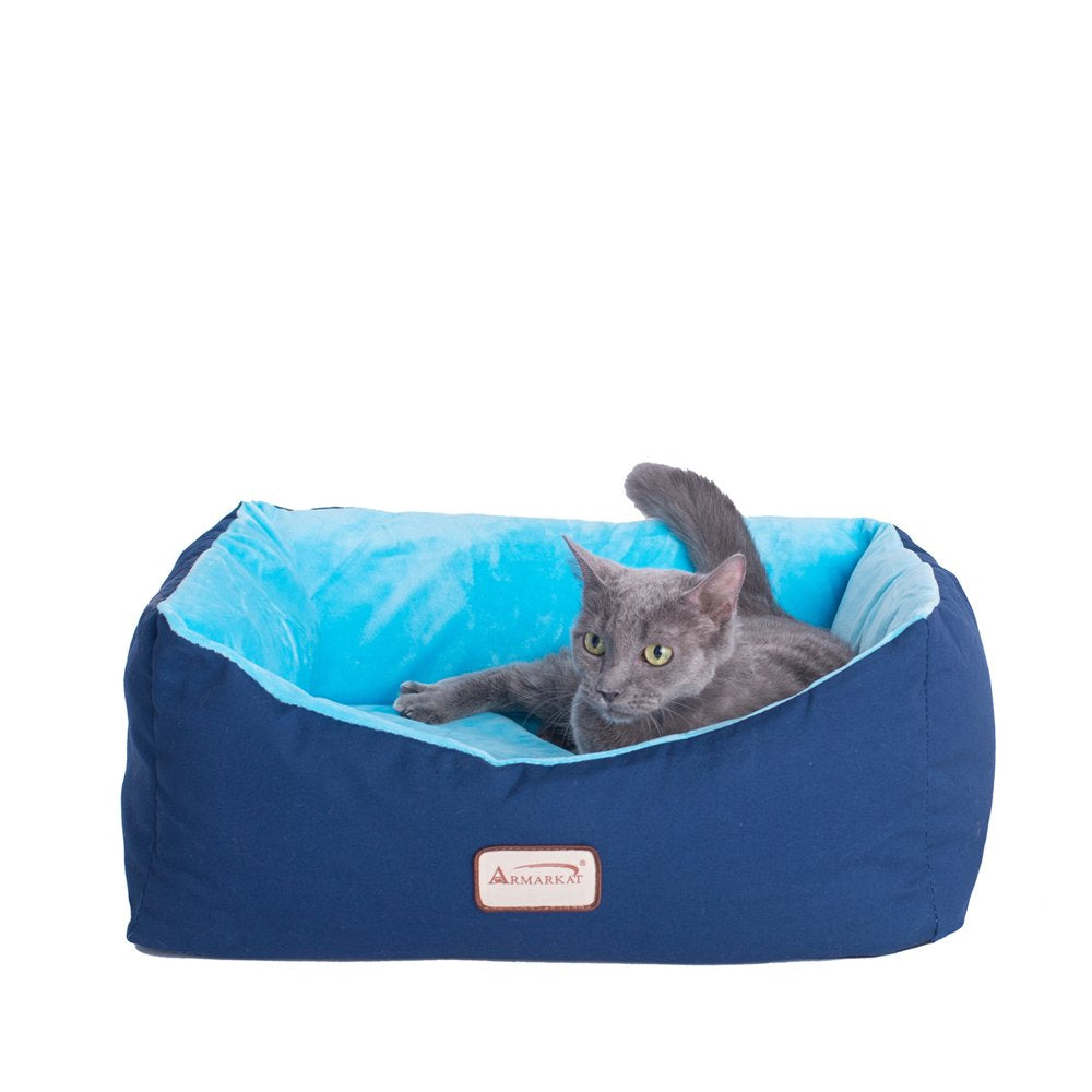 Armarkat Pet Cat Bed, Small Pet Bed, Navy Blue/Sky Blue, C09HSL/TL Animals & Pet Supplies > Pet Supplies > Cat Supplies > Cat Beds Aeromark Intl Inc   