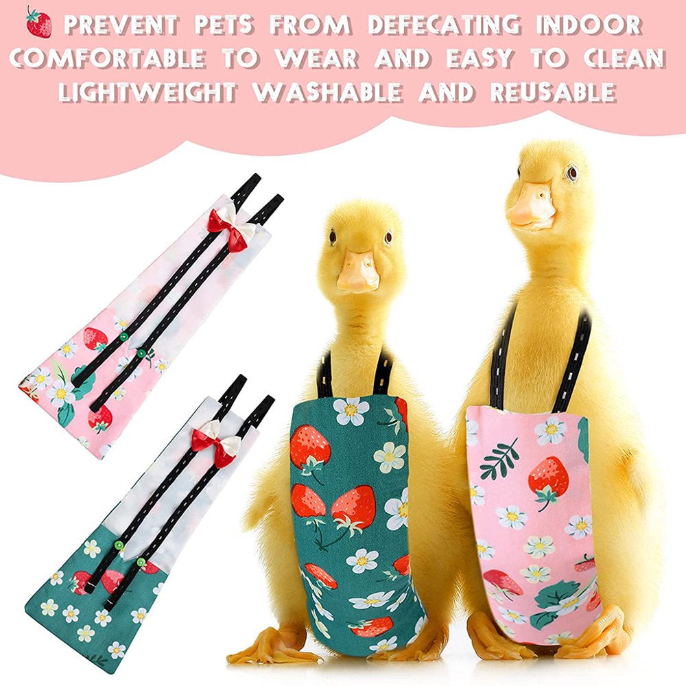 BINYOU Adjustable Duck Diapers Reusable Chicken-Nappy Pet Pee Pads Poultry Clothes Animals & Pet Supplies > Pet Supplies > Dog Supplies > Dog Diaper Pads & Liners Binyou   