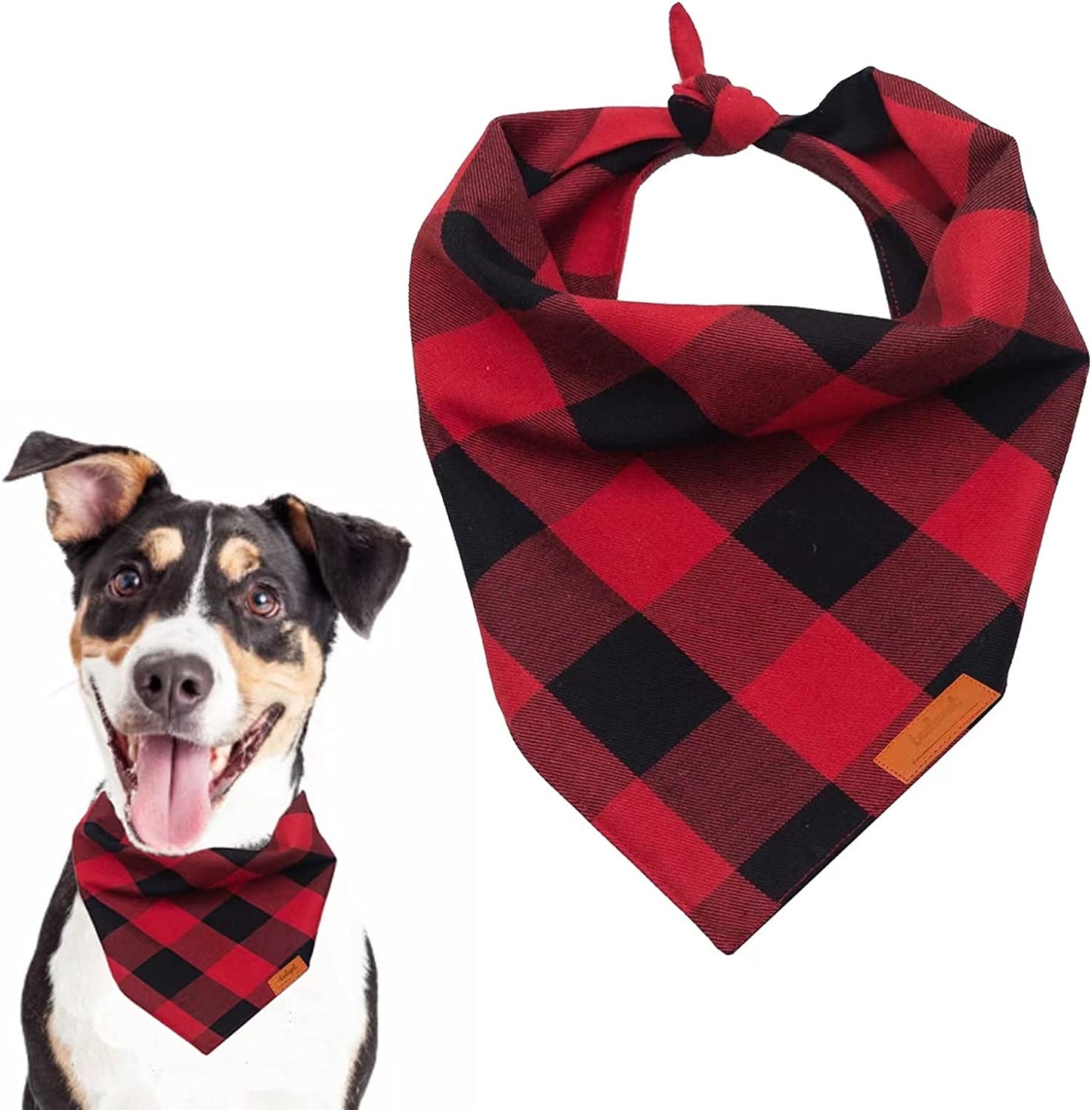 YBXZ Buffalo Plaid Dog Bandanas 1Pack,Red Flannel Bandanas Scarfs Triangle Bibs for Small Medium Large Size Dogs and Cats Double Layer Thickening Washable. Animals & Pet Supplies > Pet Supplies > Dog Supplies > Dog Apparel CRMADA   