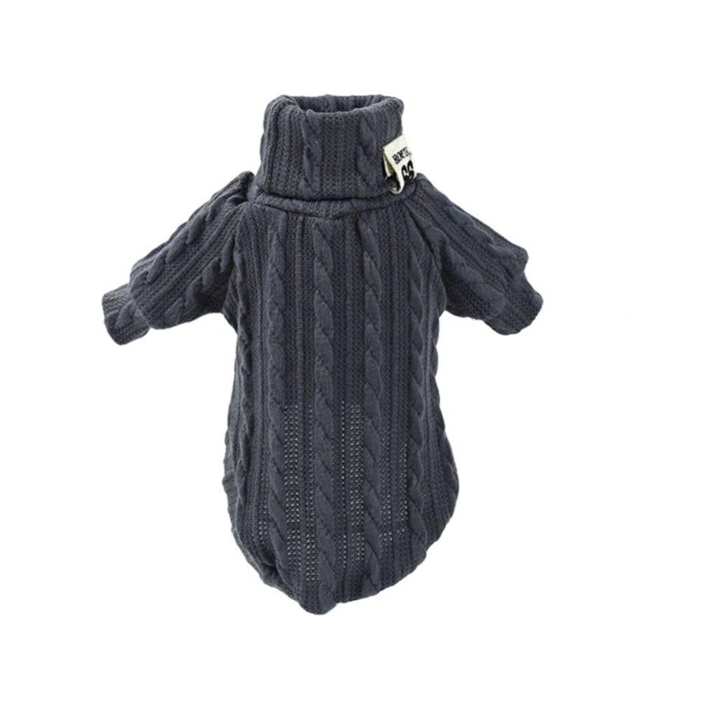 Malisata Winter Dog Knitted Warm Sweaters Coat Pet Thick Clothes Puppy Cozy Apparel Animals & Pet Supplies > Pet Supplies > Dog Supplies > Dog Apparel Malisata XS Gray 