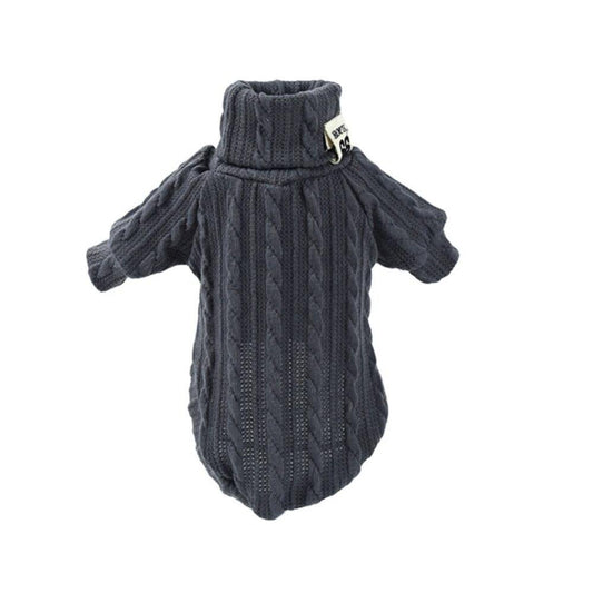 Malisata Winter Dog Knitted Warm Sweaters Coat Pet Thick Clothes Puppy Cozy Apparel Animals & Pet Supplies > Pet Supplies > Dog Supplies > Dog Apparel Malisata XS Gray 