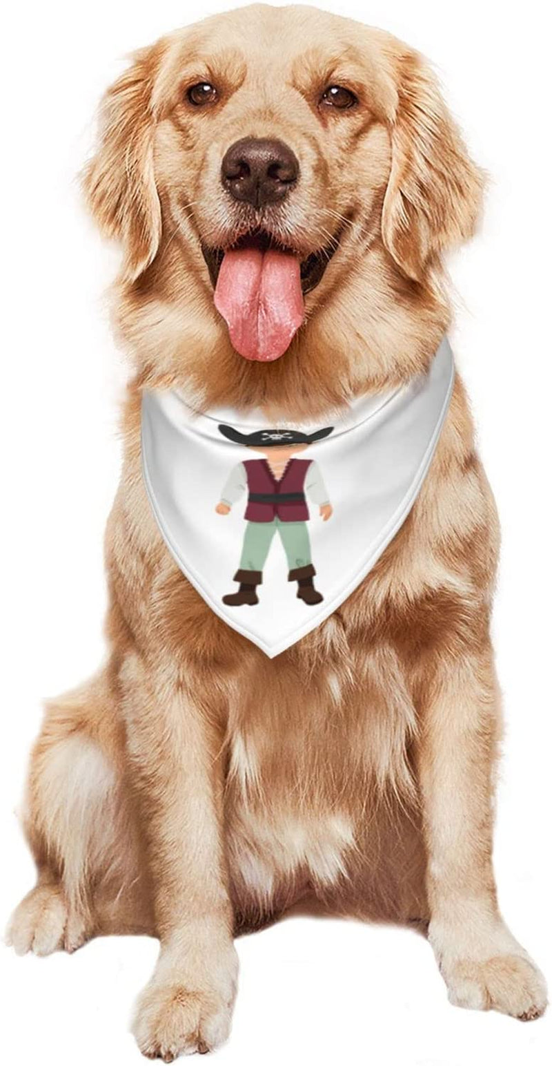 Pirate Wearing a Pirate Hat Pet Dog and Cat Decorative Triangle Scarf,Dog Bandana,Breathable and Stain Resistant. Animals & Pet Supplies > Pet Supplies > Dog Supplies > Dog Apparel ZALTAS   