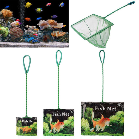Leaveforme Fish Net Long Handle Strong Bearing Aquarium Accessory Fine Mesh Aquarium Net for Transferring