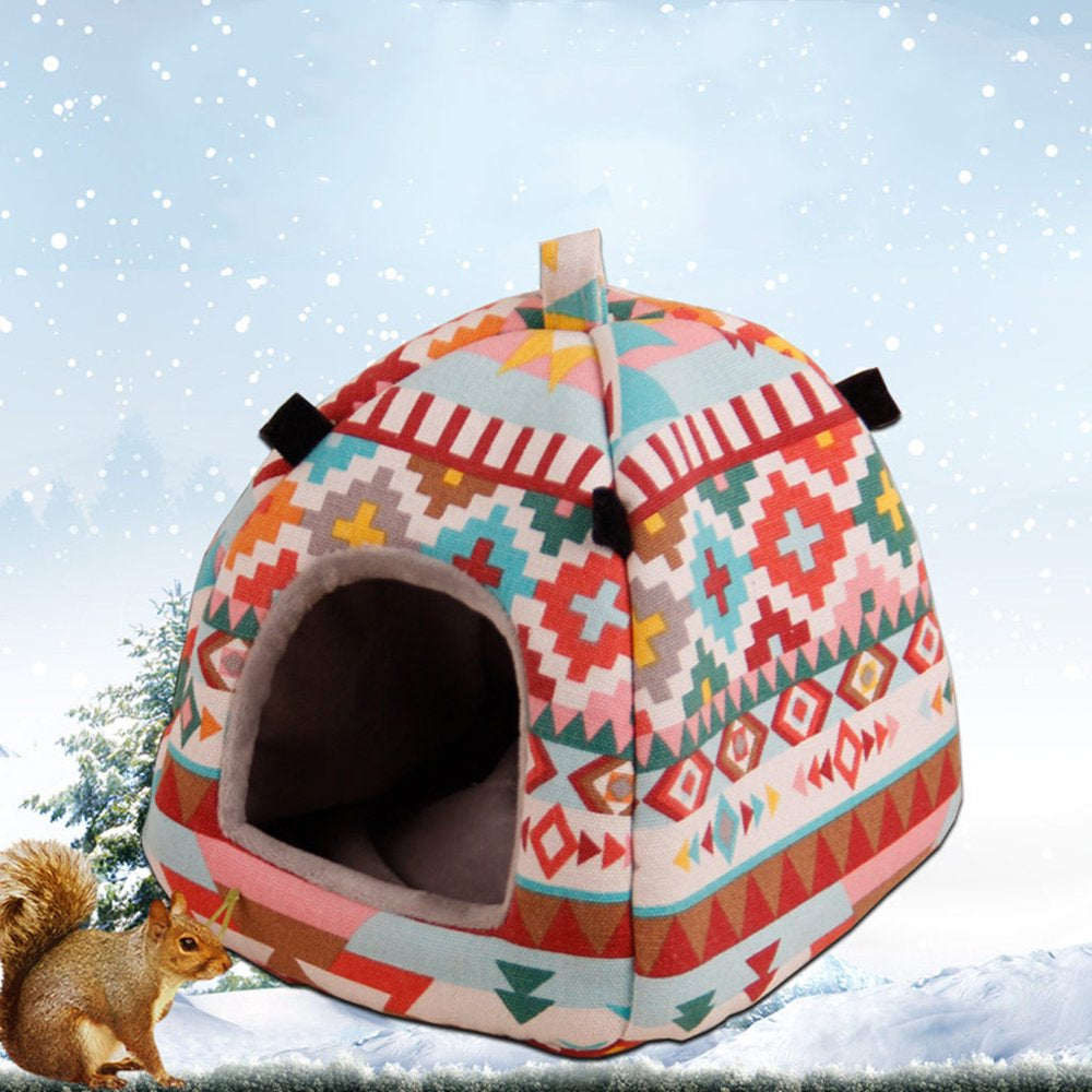 BINYOU Pet Hamster Tent Winter Warm Sugar Glider Hammock Cage Sleeping Bed Small Animal House Habitat Hide Cave Animals & Pet Supplies > Pet Supplies > Small Animal Supplies > Small Animal Habitats & Cages BINYOU   