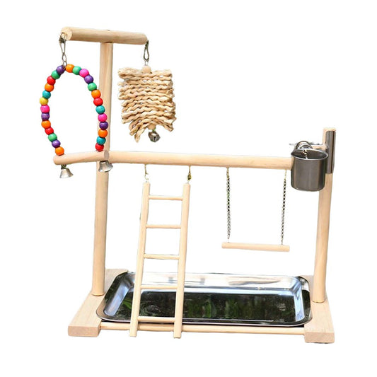 Pet Parrot Playstand Bird Playground Bird Playpen Bird Gym Ladder for Budgie Animals & Pet Supplies > Pet Supplies > Bird Supplies > Bird Gyms & Playstands SunniMix   