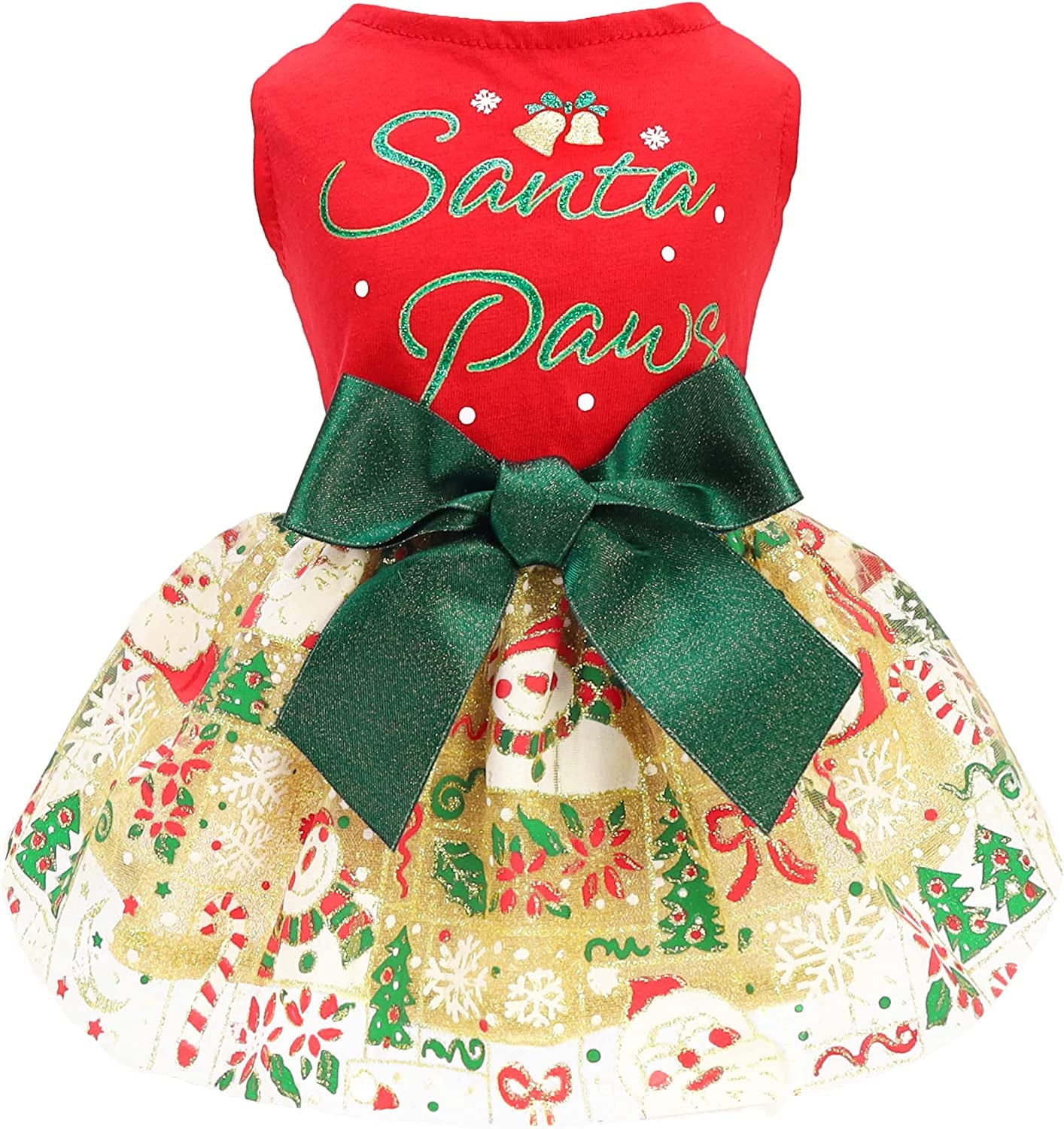Fitwarm Hocus Pocus Y’All Halloween Dog Tulle Dress, Holiday Theme Costumes, Dog Clothes for Small Dogs Girl, Cat Apparel, Black, Medium Animals & Pet Supplies > Pet Supplies > Dog Supplies > Dog Apparel Fitwarm Santa Paws X-Small 