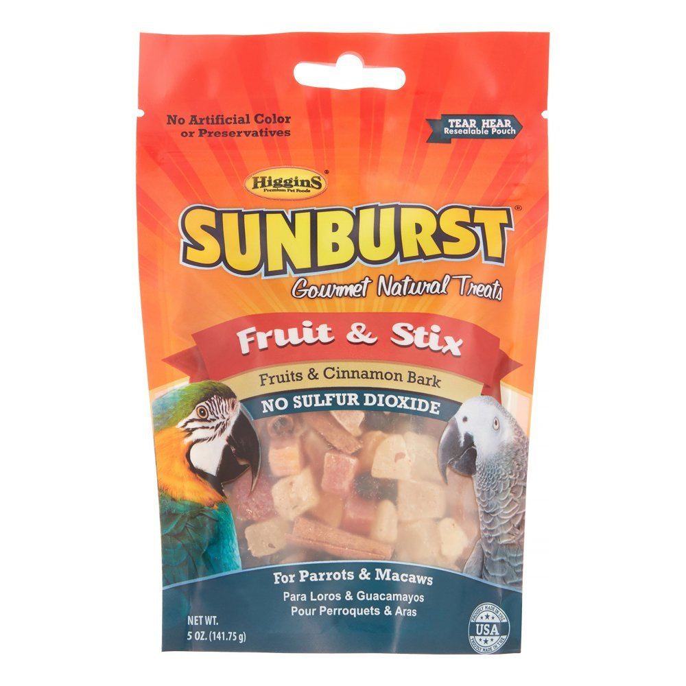 Higgins Sunburst Fruit & Stix Bird Treat, 5 Oz Animals & Pet Supplies > Pet Supplies > Bird Supplies > Bird Treats HIGGINS GROUP   