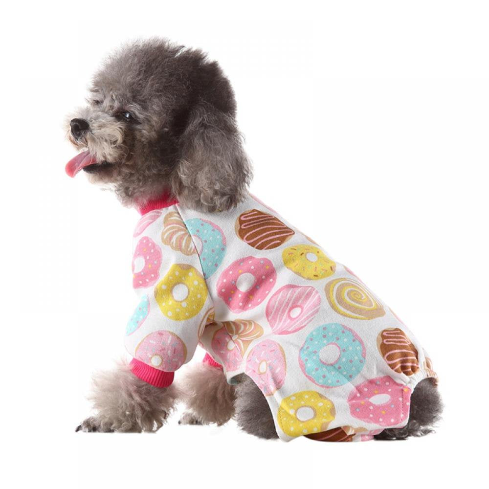 Pet Dogs Soft Cotton Pajamas Pjs Cartoon Homewear Puppy Apparel Jumpsuit Cotton Romper Sleepwear Animals & Pet Supplies > Pet Supplies > Dog Supplies > Dog Apparel Dragonus   