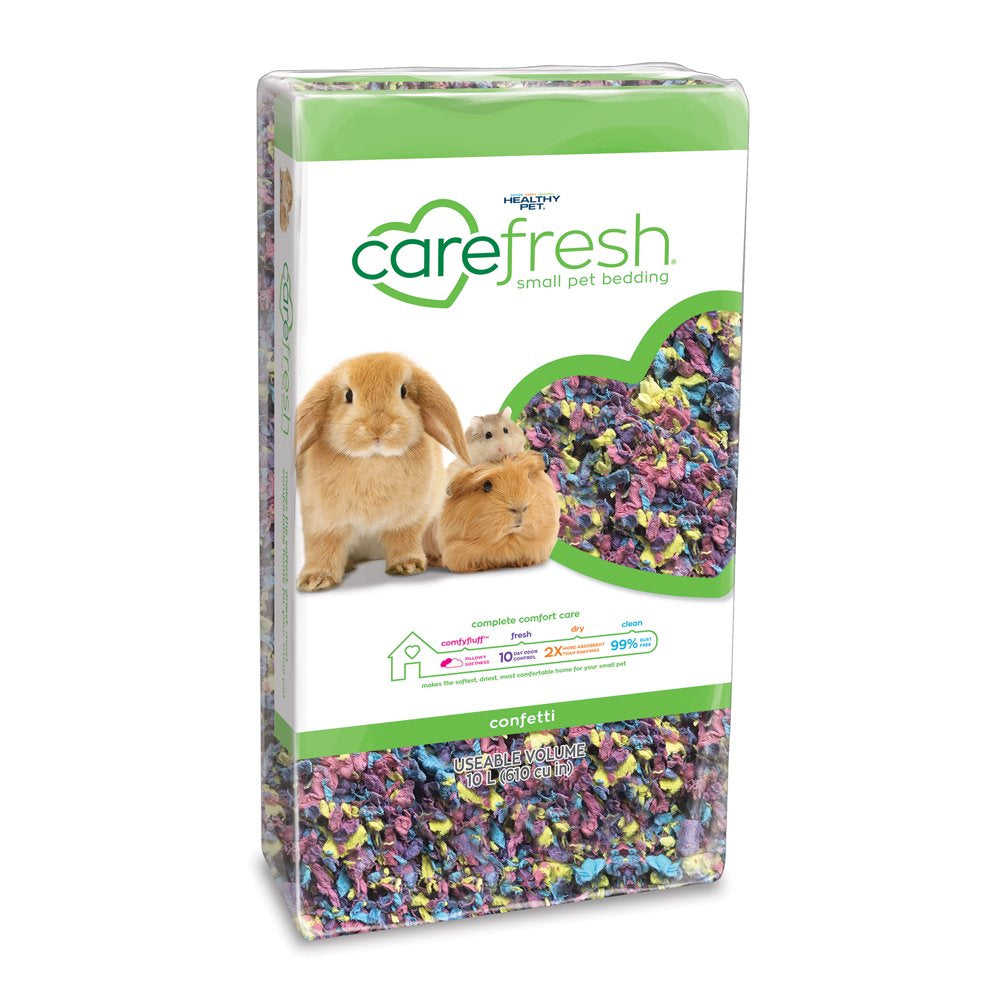 Carefresh Natural Soft Paper Fiber, Small Pet Bedding, Confetti,10L