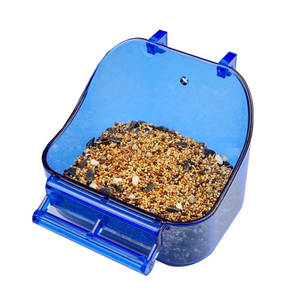 Hanging Bathing Box for Small Birds Parrot Food Tray Cage Shower Accessories