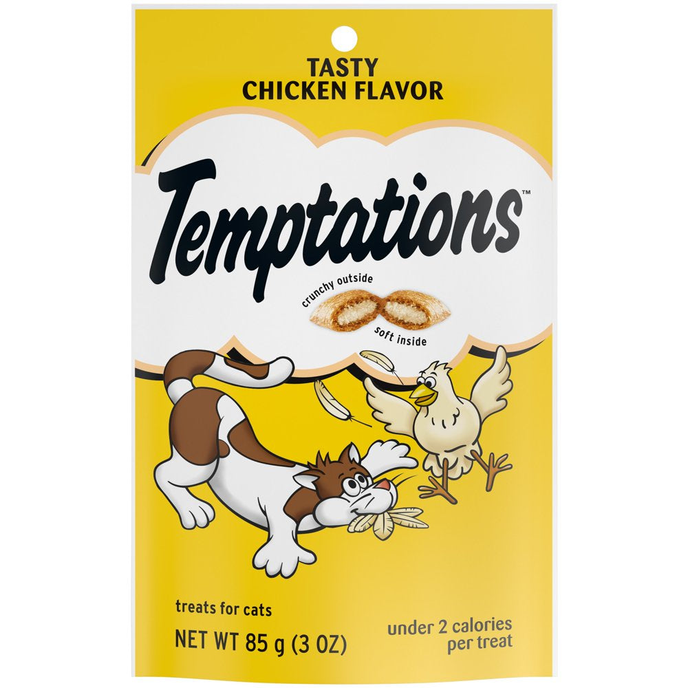 TEMPTATIONS Classic Crunchy and Soft Cat Treats Tasty Chicken Flavor, 3 Oz. Pouch Animals & Pet Supplies > Pet Supplies > Cat Supplies > Cat Treats Mars Petcare   