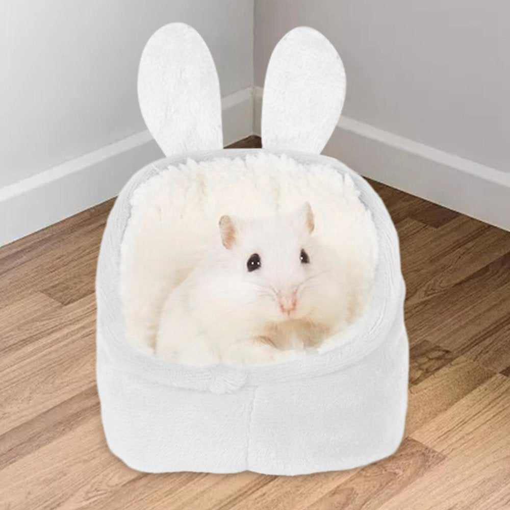 Small Animals Guinea Mini Bed Warm Hamster House Bedding Basket Cloth Cozy Accessories Sleeping Bag for Bunny Outdoor Squirrel Rabbit , White Animals & Pet Supplies > Pet Supplies > Small Animal Supplies > Small Animal Bedding perfeclan   