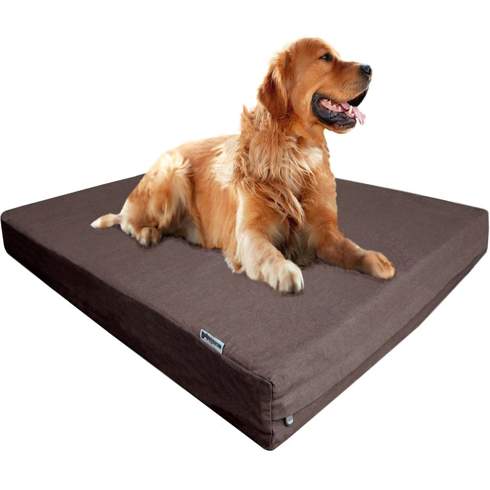 Large Orthopedic Waterproof Memory Foam Dog Bed for Medium Large Pet 41"X27"X4", Denim Brown Washable Cover Animals & Pet Supplies > Pet Supplies > Cat Supplies > Cat Beds Dogbed4less XL 40"X35"X4"  